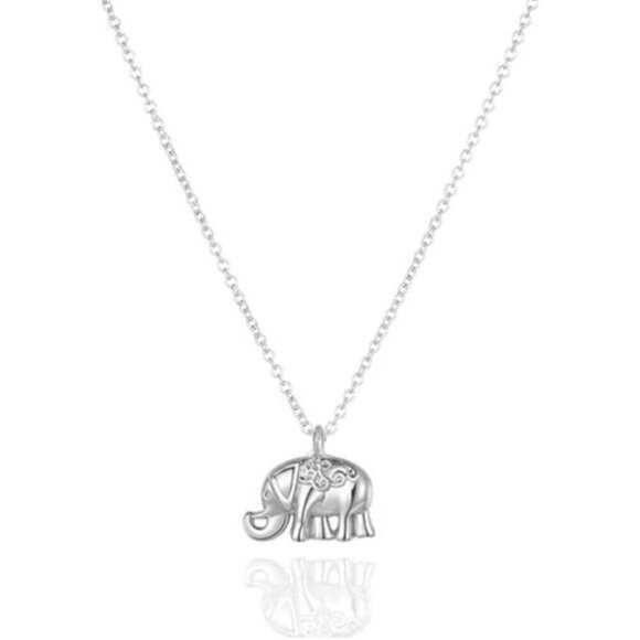 Elephant Pendant Necklace – “Lucky Us” Friendship & Memory Jewelry Minimalist - Picture 2 of 7